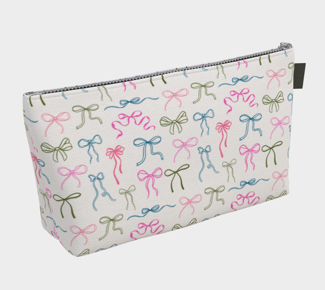 Alpha Chi Omega Personalized Bow Makeup Bag