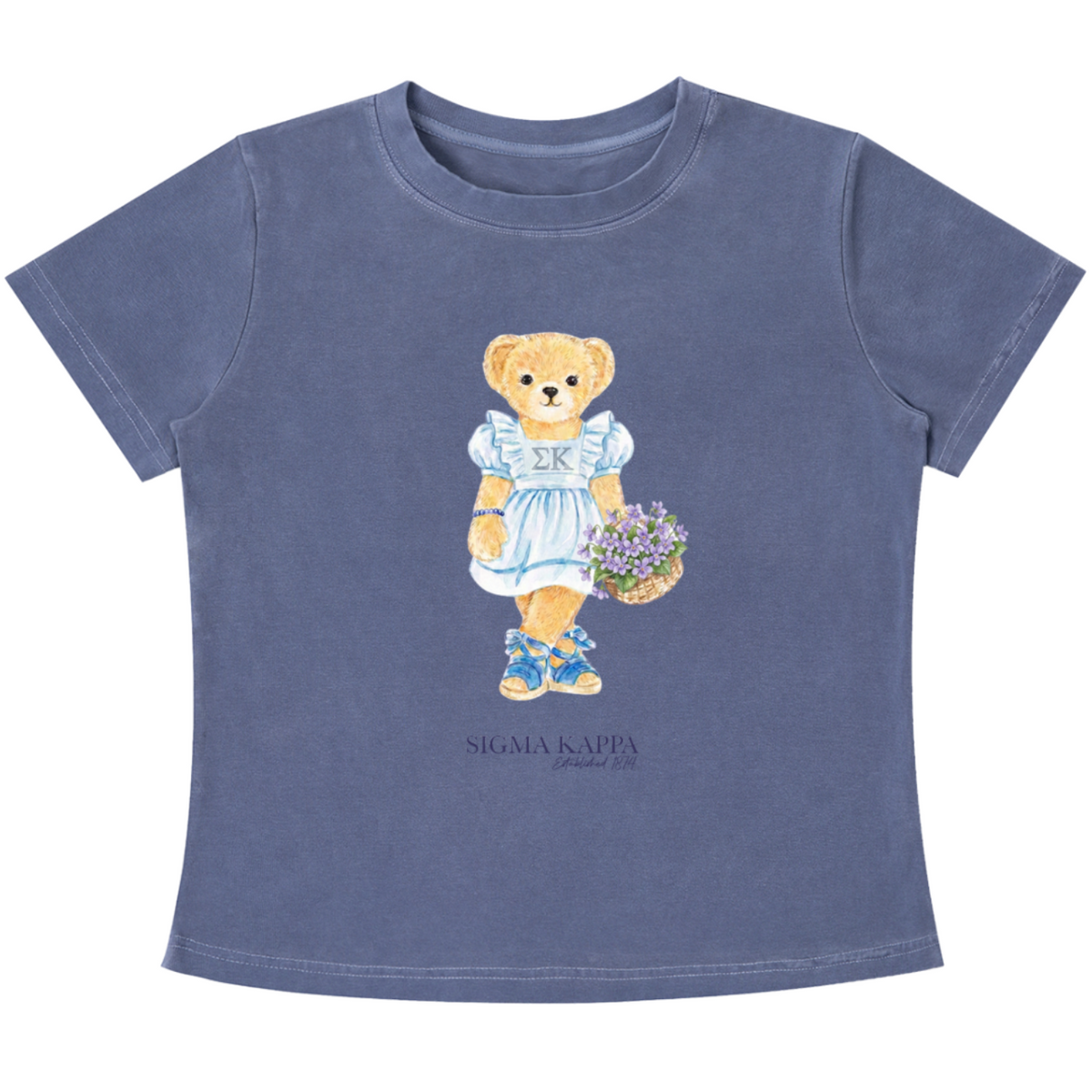 Sigma Kappa Flower Bear Baby Tee