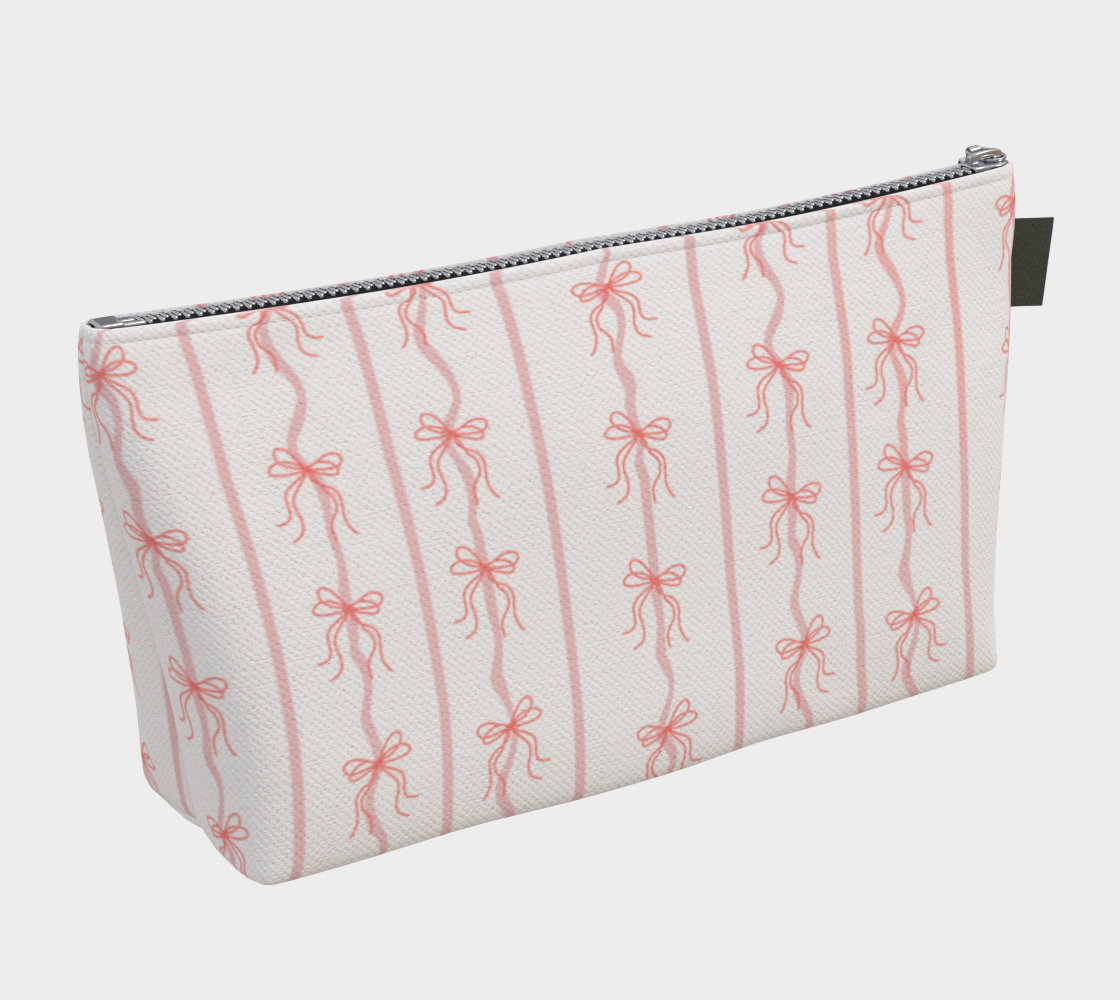 Alpha Omicron Pi Personalized Bow Makeup Bag