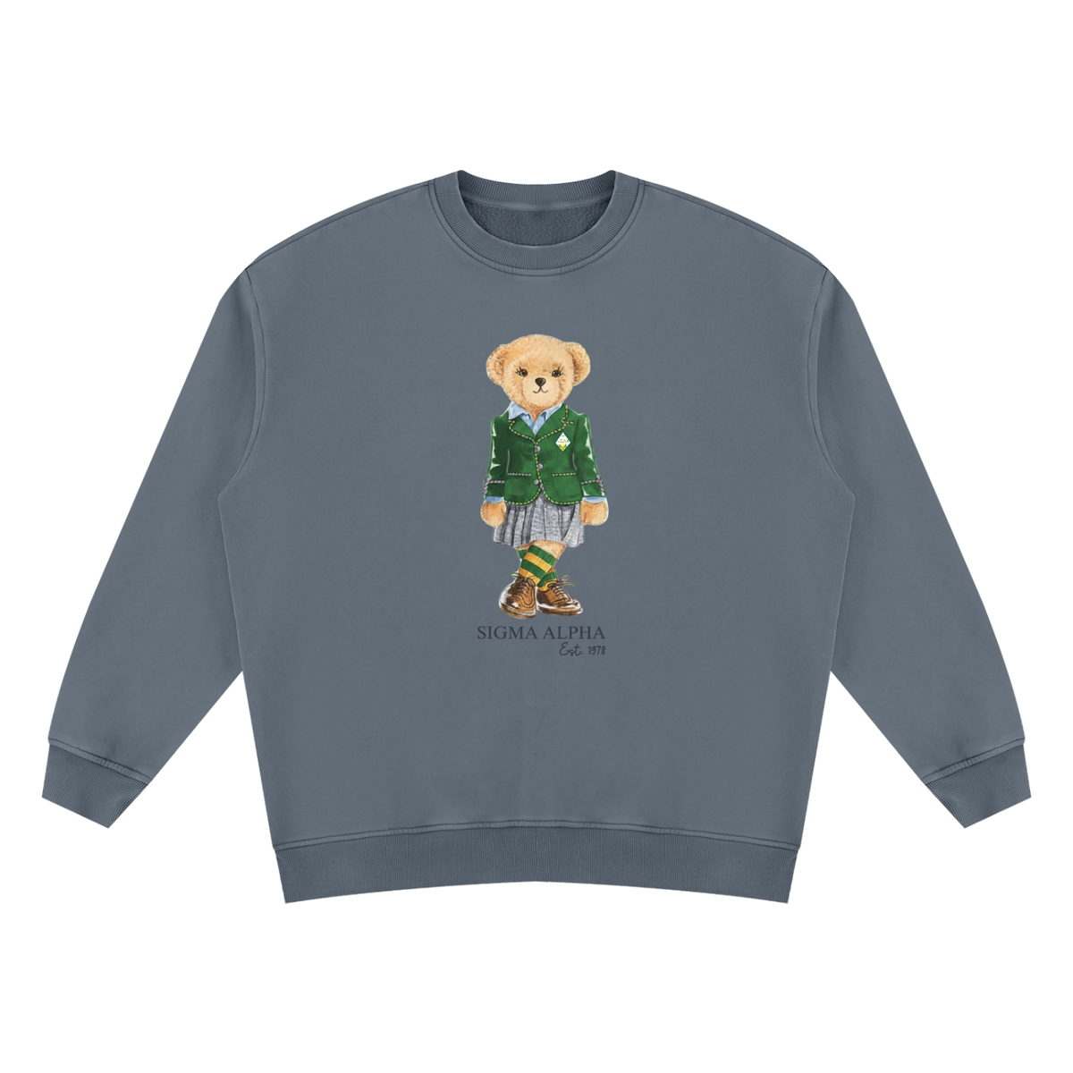 Sigma Alpha Sorority Bear Vintage Wash Sweatshirt