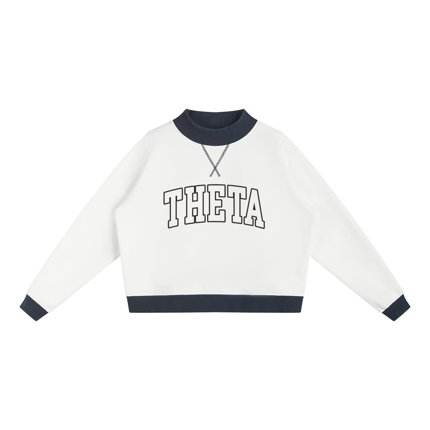 Kappa Alpha Theta Two Tone Mock Neck Sweatshirt