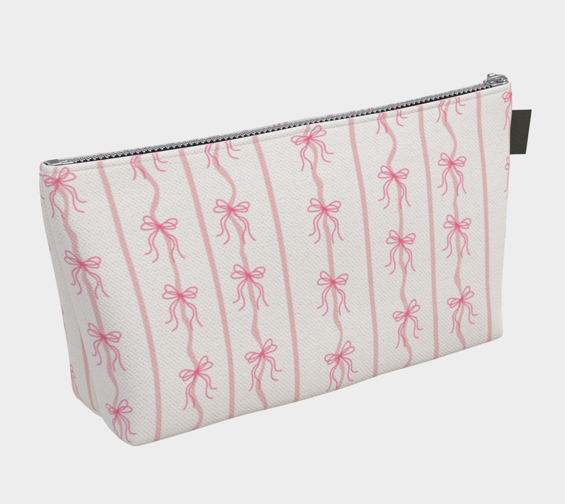 Phi Mu Personalized Bow Makeup Bag