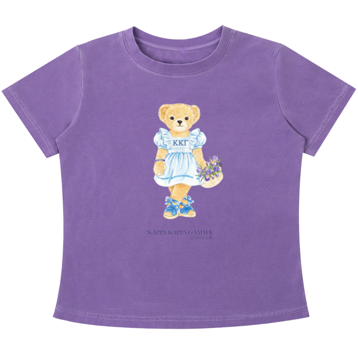 Kappa Kappa Gamma Flower Bear Baby Tee