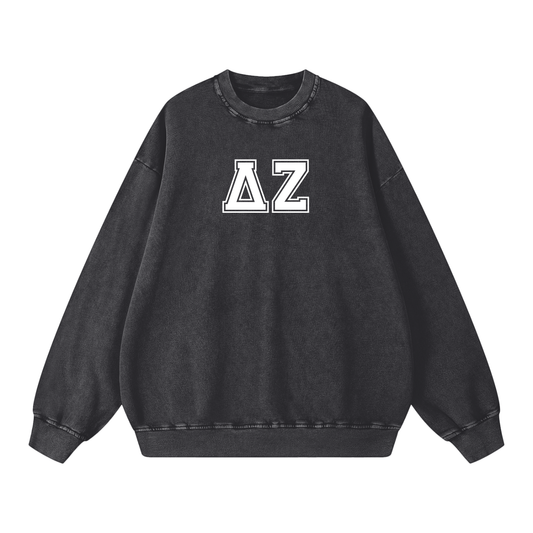 Delta Zeta Letters Oversized Sweatshirt - Ivy Society