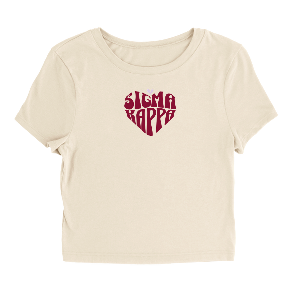 Sigma Kappa Heart Baby Tee - Ivy Society