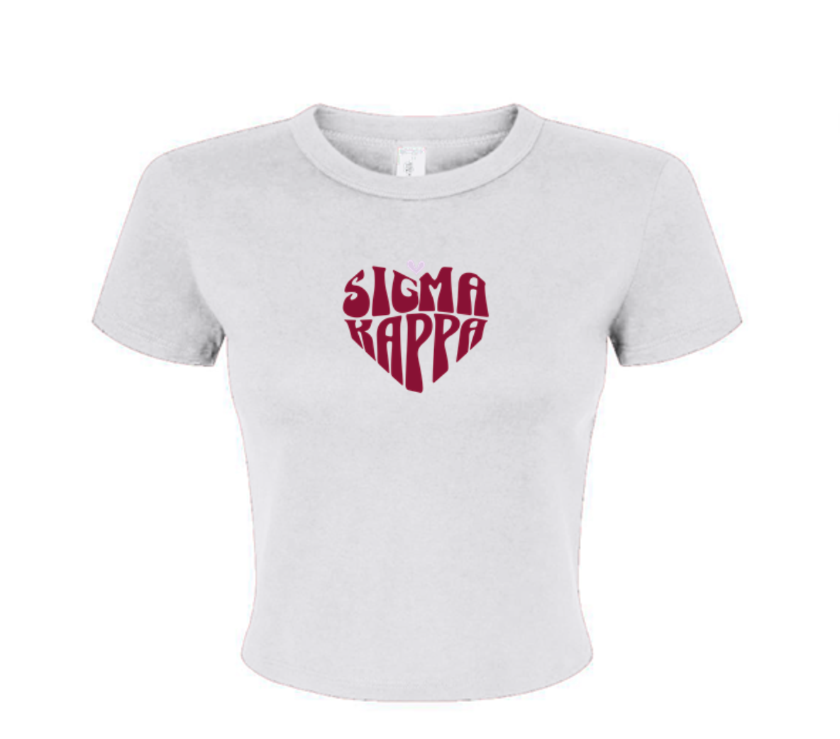 Sigma Kappa Heart Baby Tee - Ivy Society