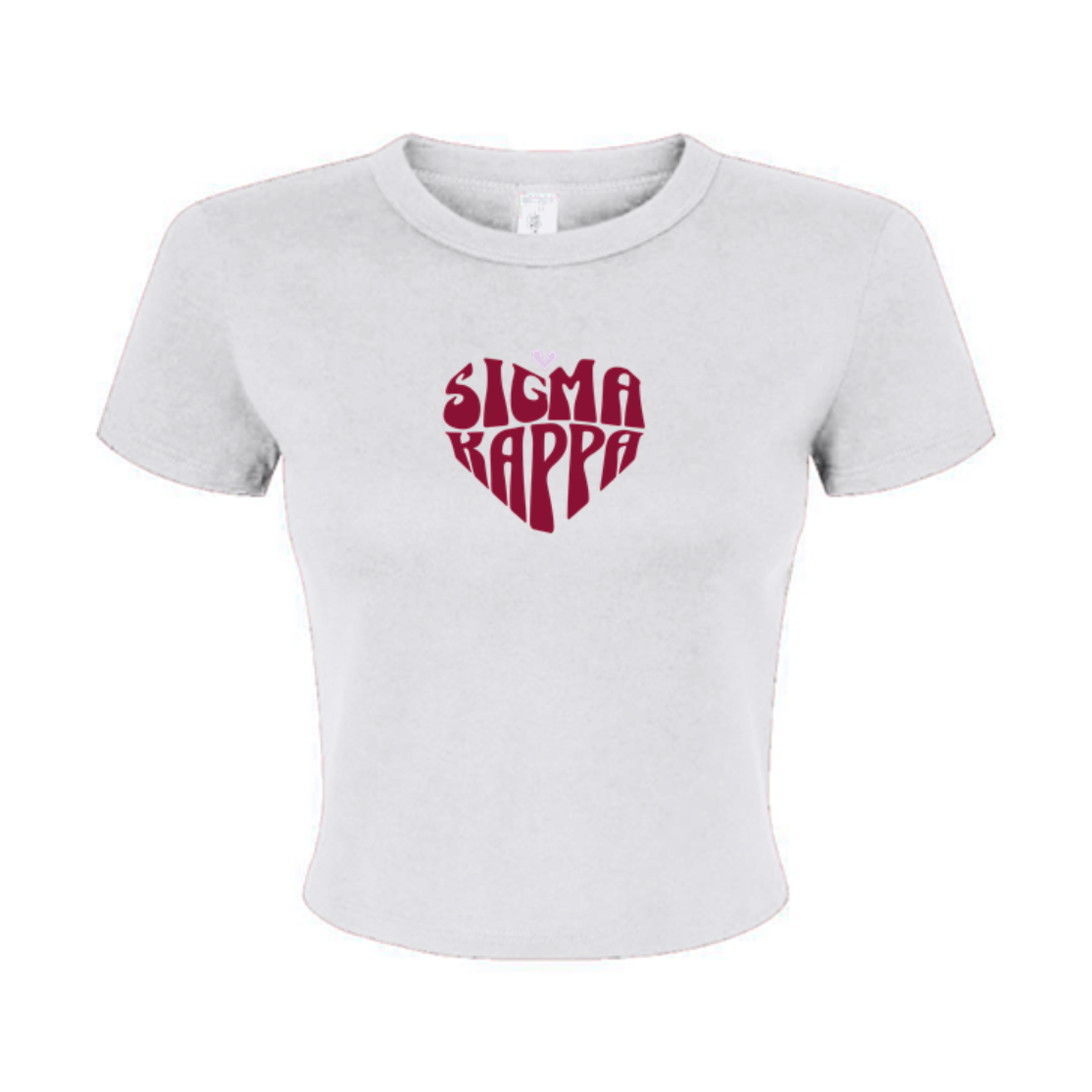 Sigma Kappa Heart Baby Tee - Ivy Society