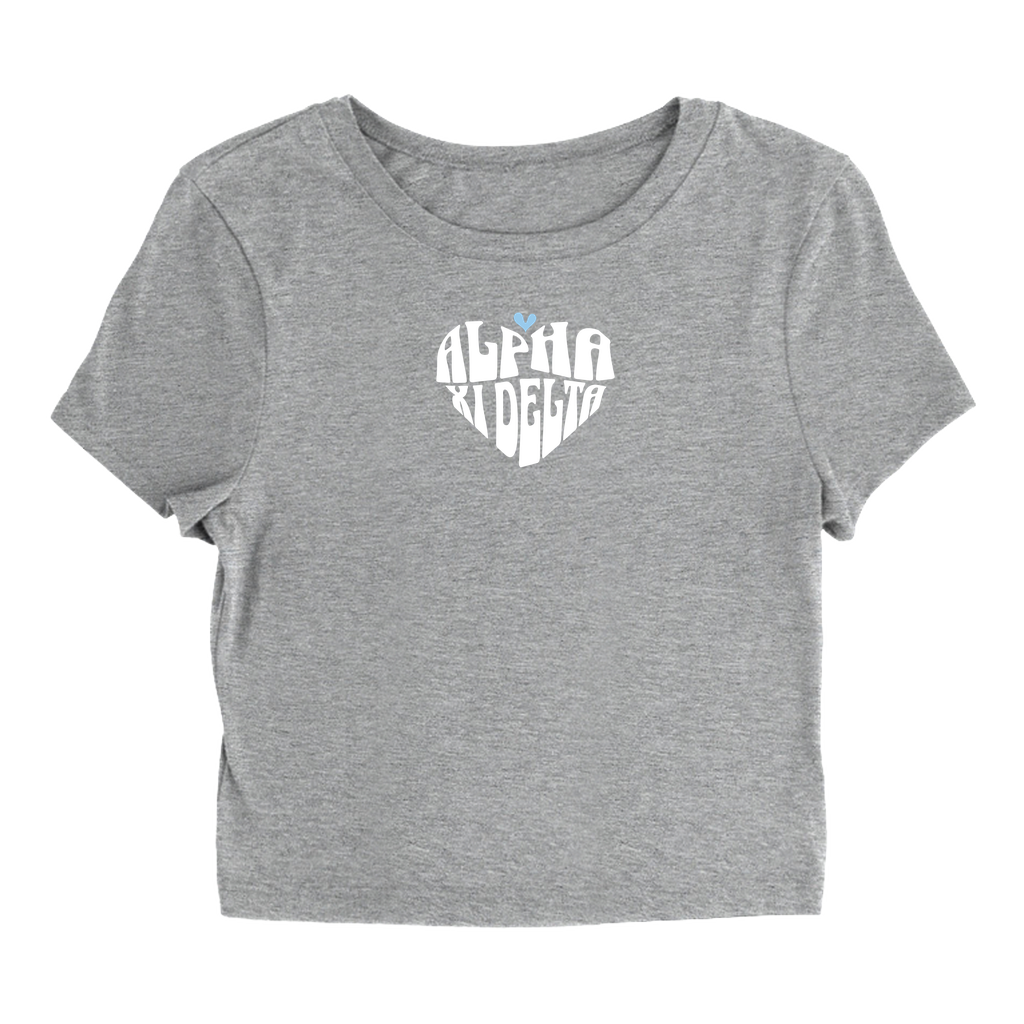 Alpah Xi Delta Heart Baby Tee - Ivy Society
