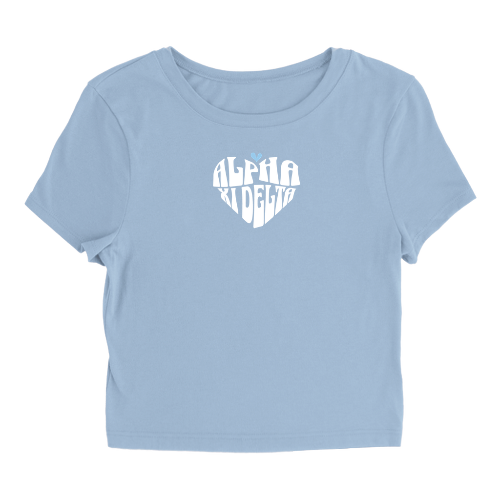Alpah Xi Delta Heart Baby Tee - Ivy Society