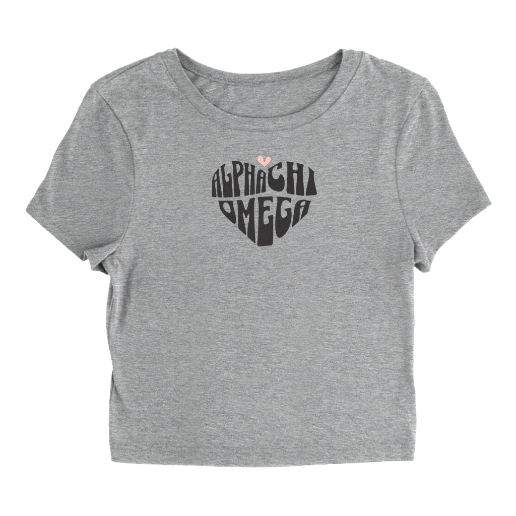 Alpha Chi Omega Heart Baby Tee - Ivy Society