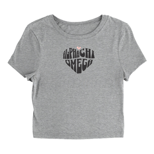 Alpha Chi Omega Heart Baby Tee - Ivy Society