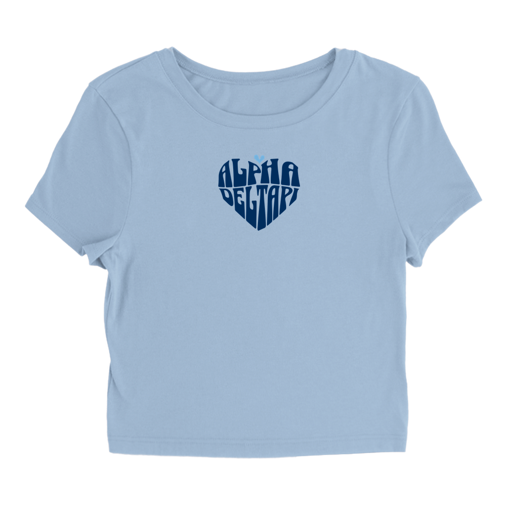 Alpha Delta Pi Heart Baby Tee - Ivy Society