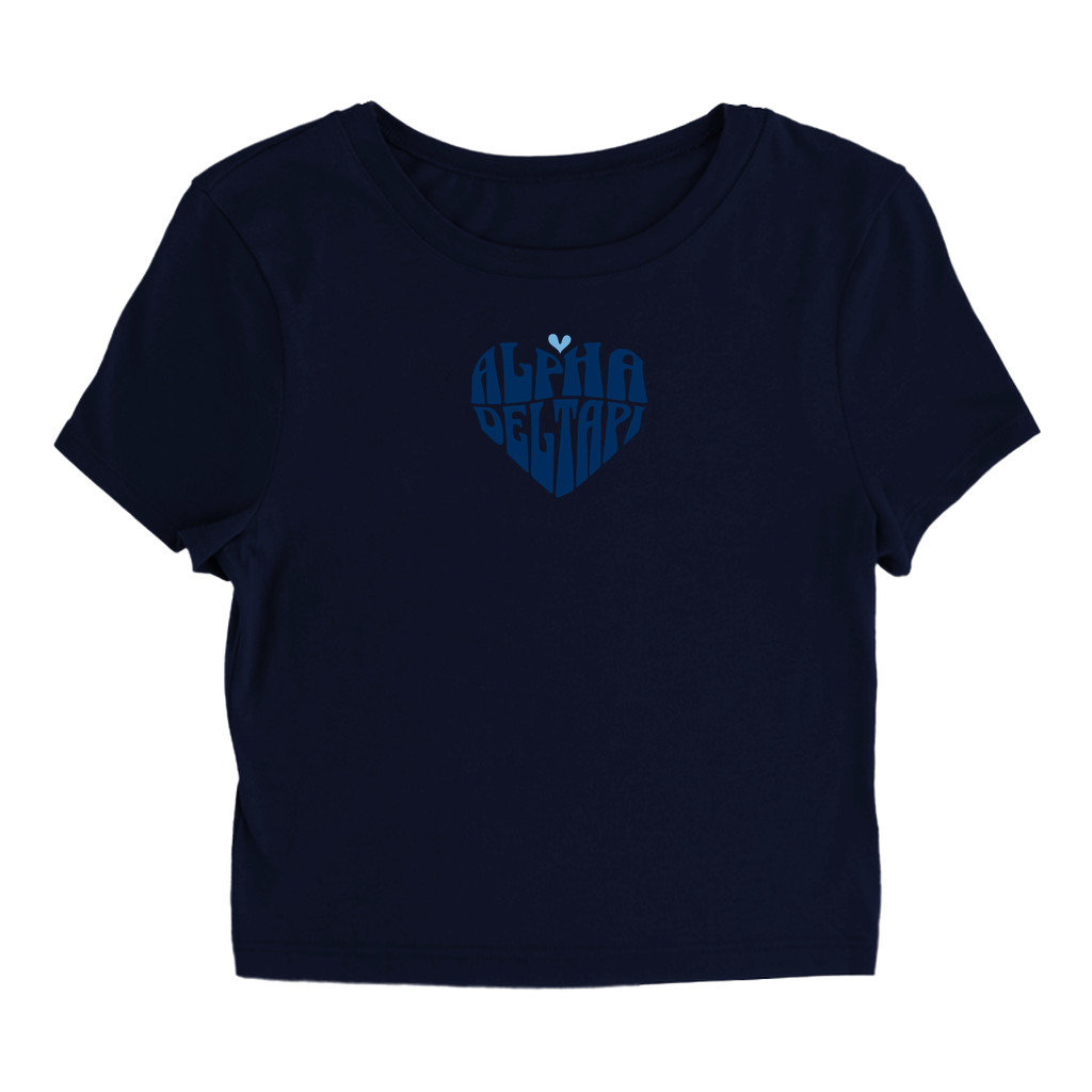 Alpha Delta Pi Heart Baby Tee - Ivy Society