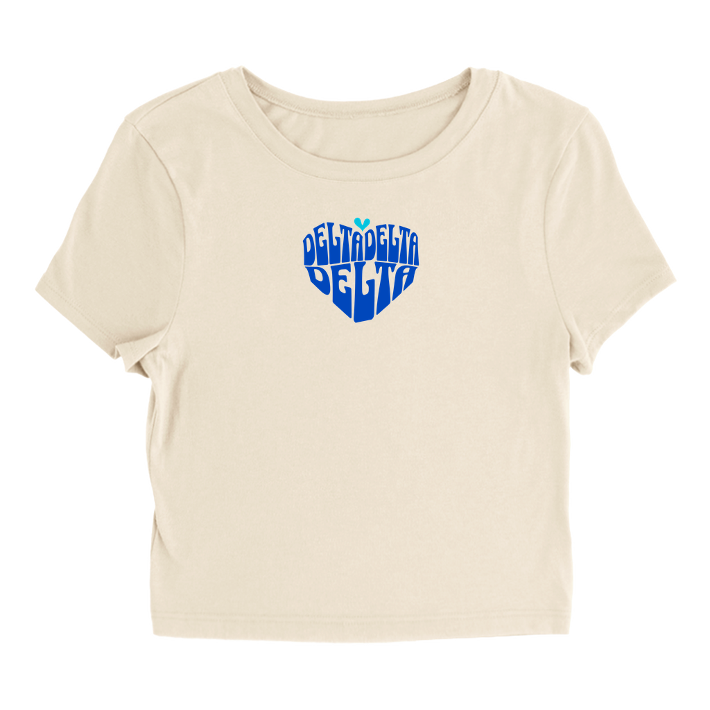 Tri Delta Heart Baby Tee - Ivy Society