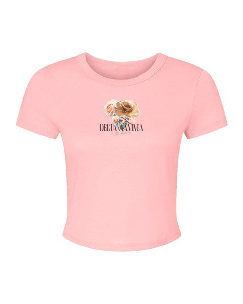 Delta Gamma Rose Baby Tee - Ivy Society