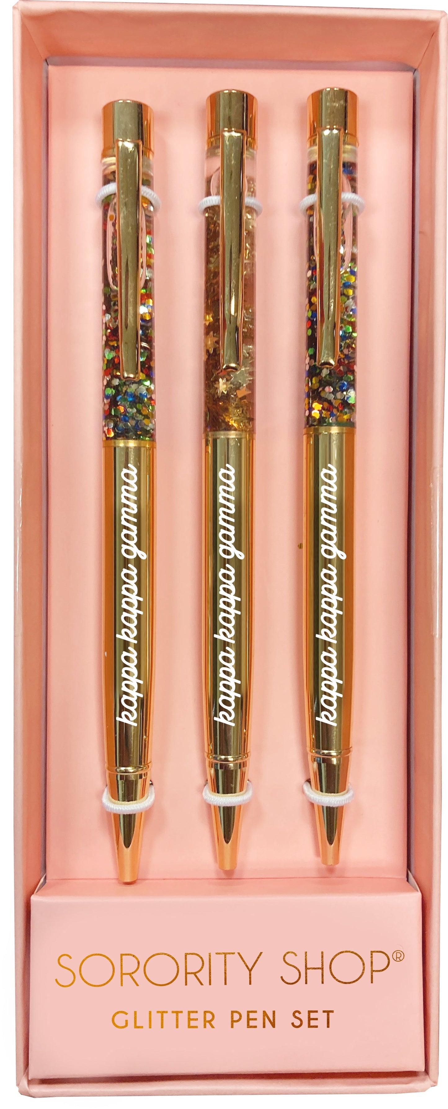 Kappa Kappa Gamma Glitter Pens 3 Pack - Ivy Society