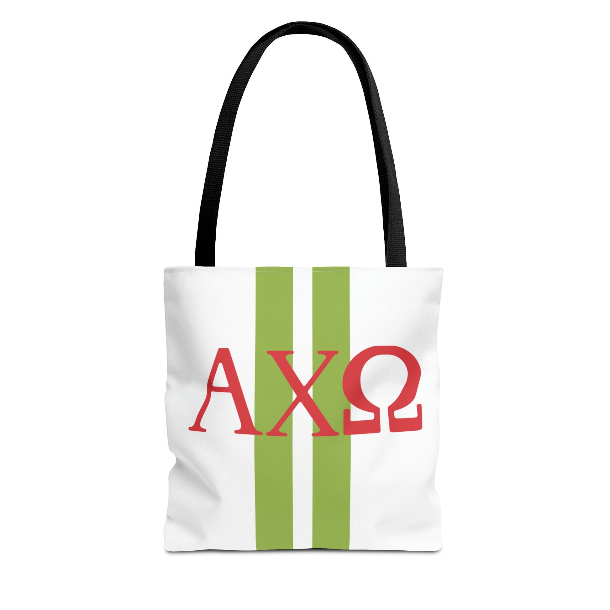 Alpha Chi Omega Personalized Stripe Tote Bag - Ivy Society
