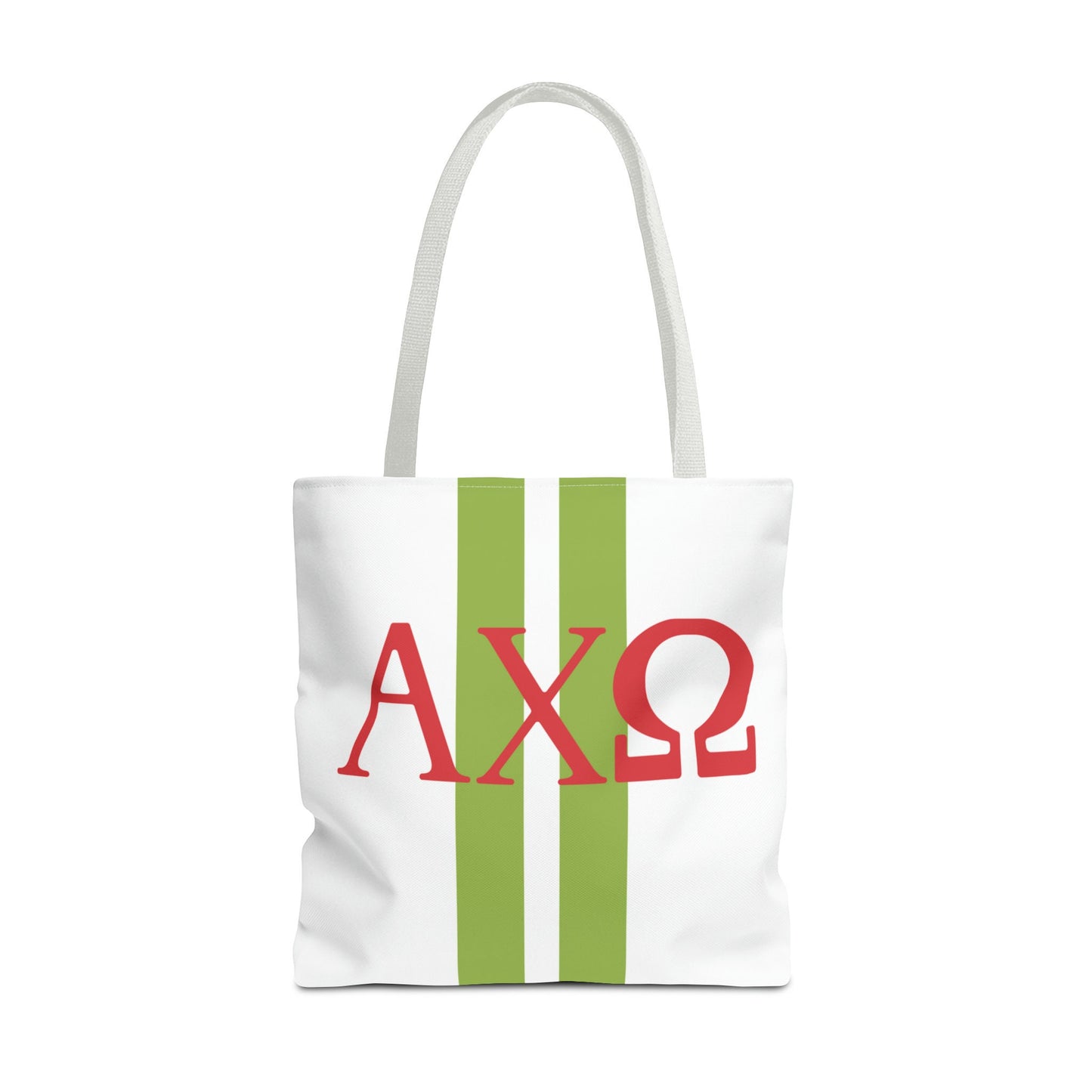 Alpha Chi Omega Personalized Stripe Tote Bag - Ivy Society