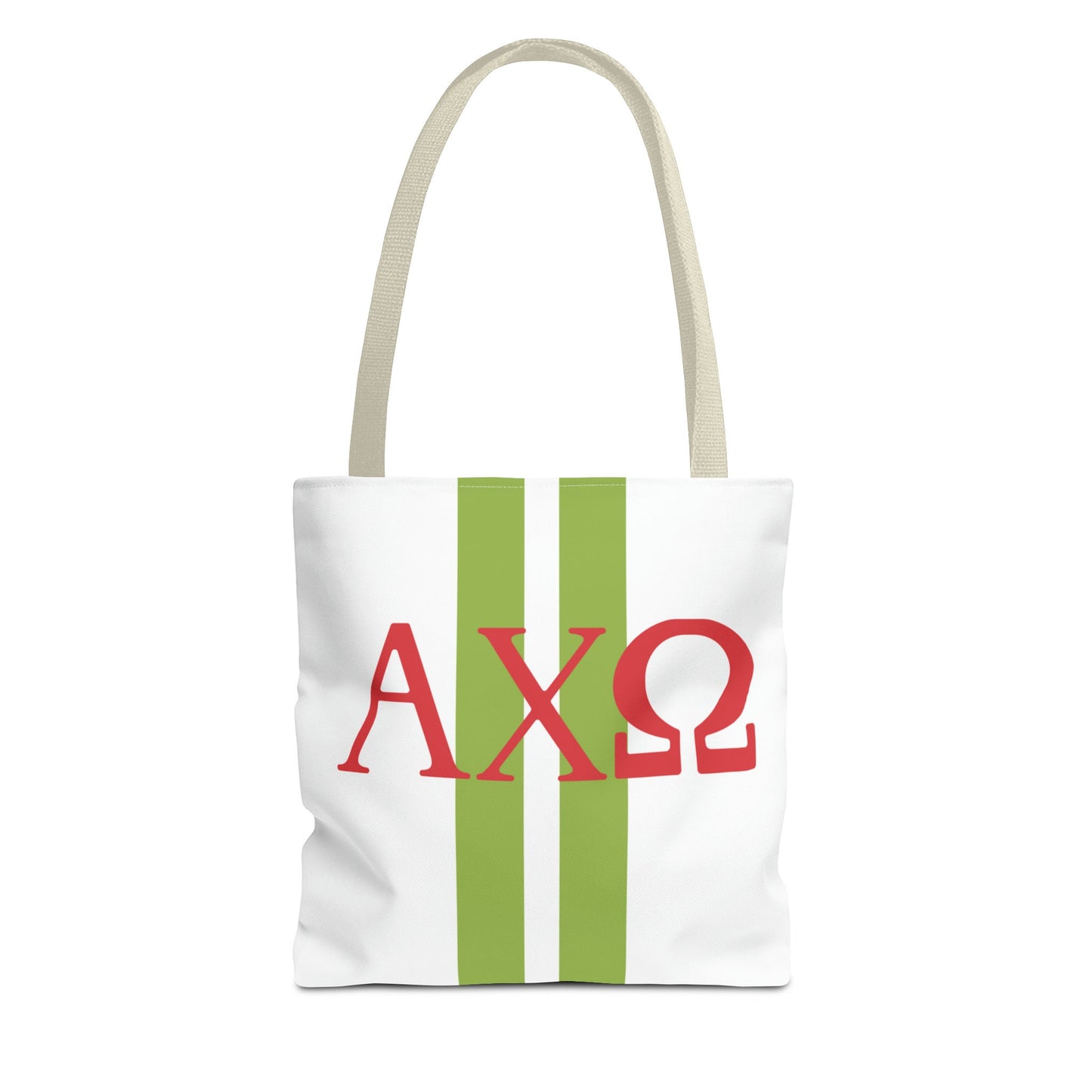 Alpha Chi Omega Personalized Stripe Tote Bag - Ivy Society