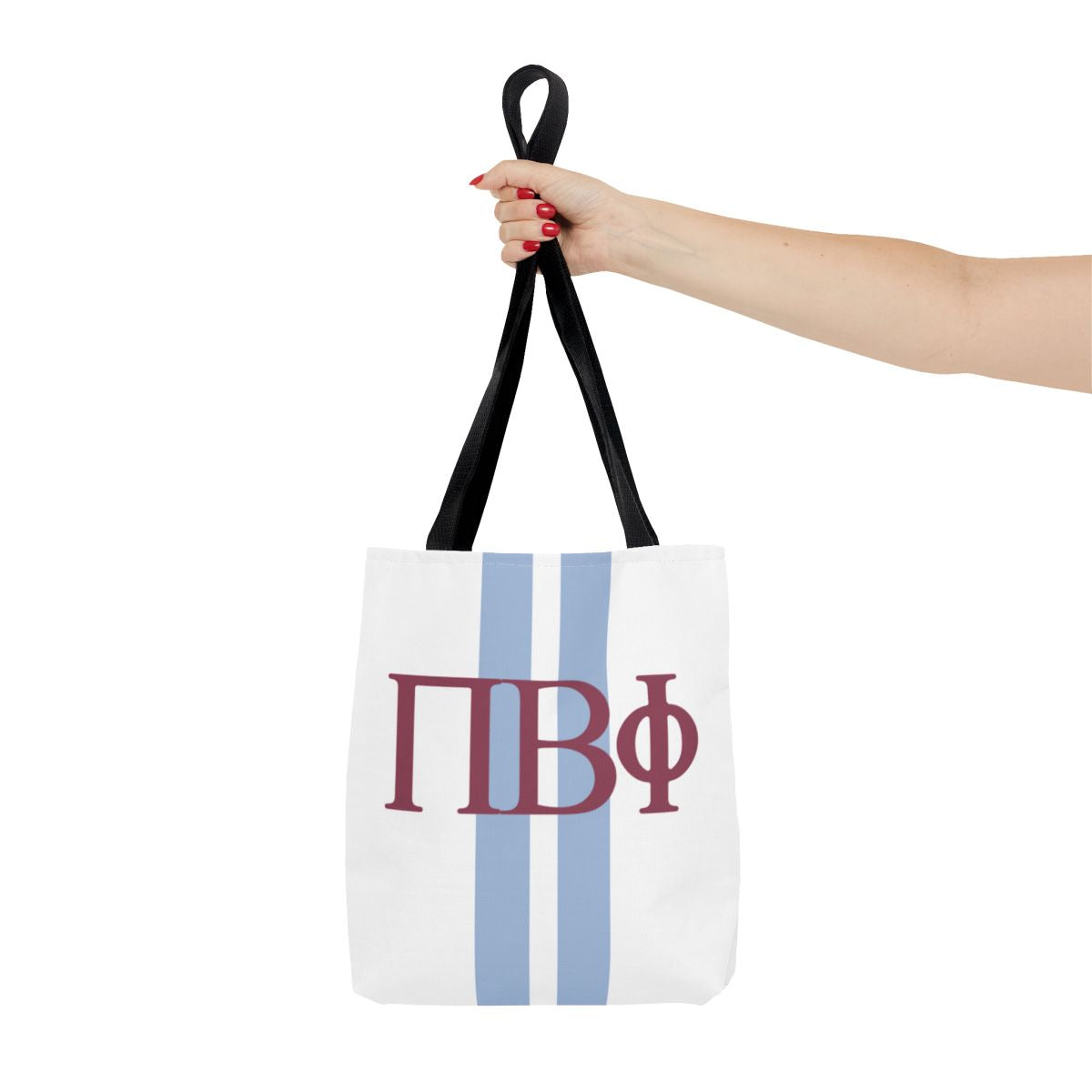 Pi Beta Phi Personalized Stripe Tote Bag - Ivy Society