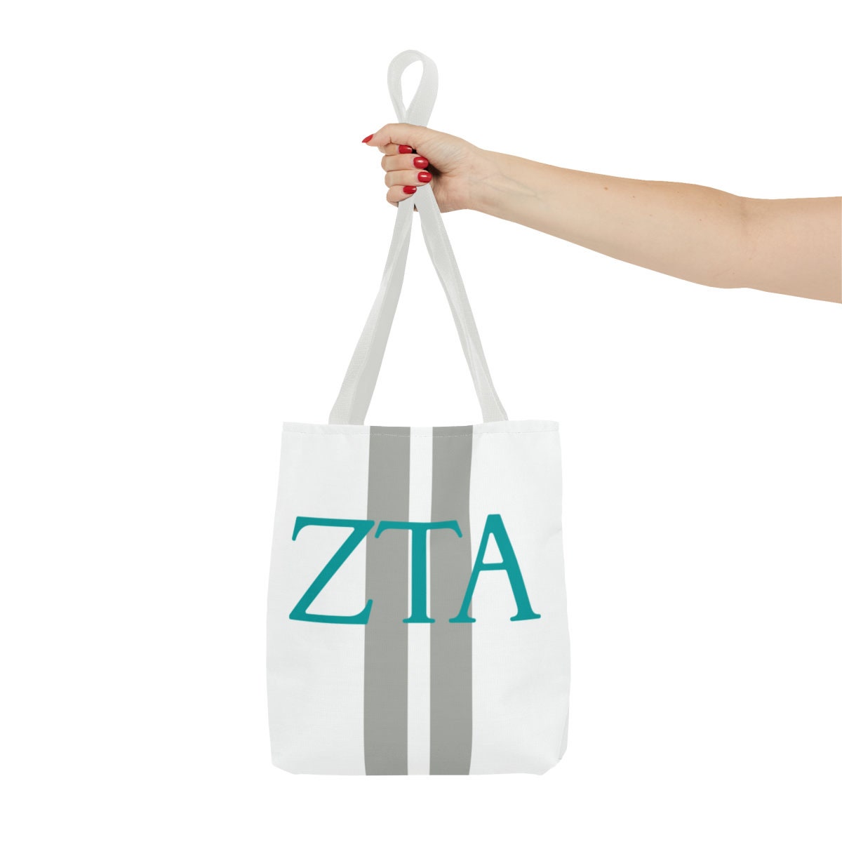 Zeta Tau Alpha Personalized Stripe Tote Bag - Ivy Society