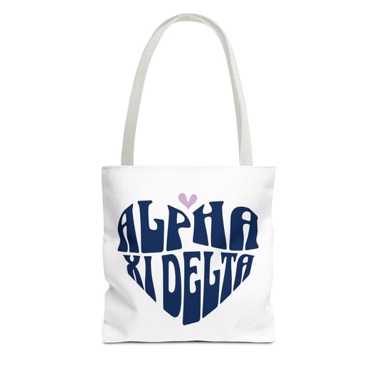 Alpha Xi Delta Heart Tote Bag - Ivy Society