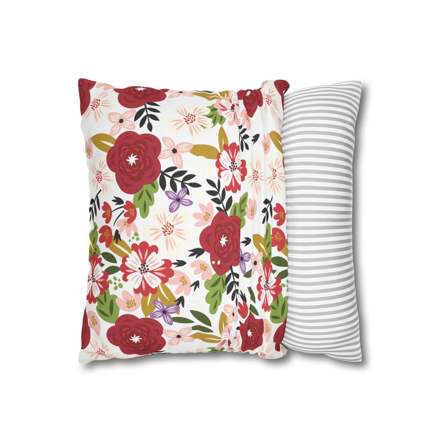 Alpha Chi Omega Floral Throw Pillow Cover - Ivy Society