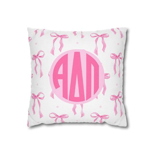 Alpha Delta Pi Bow Pillow Cover - Ivy Society