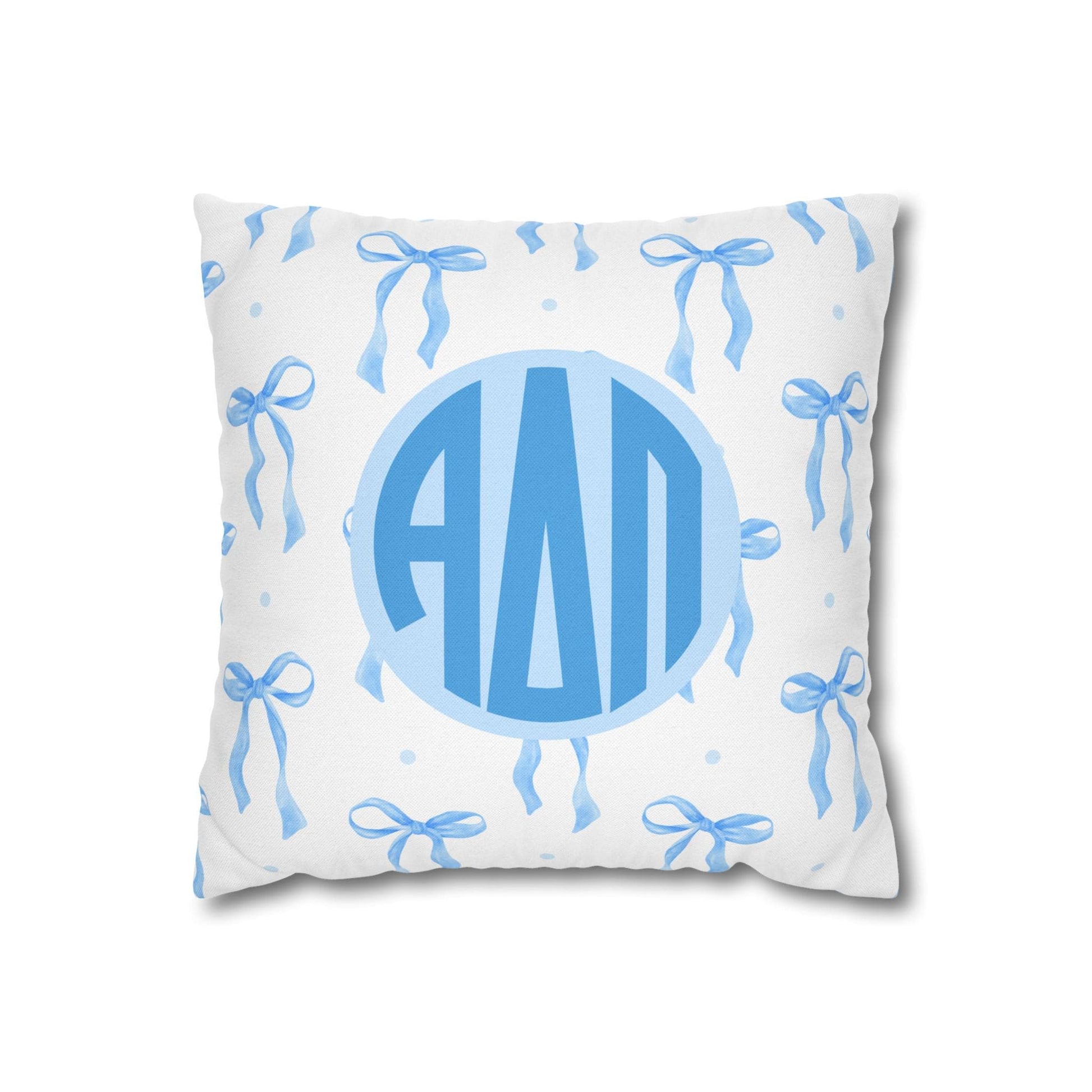 Alpha Delta Pi Bow Throw Pillow Cover - Ivy Society