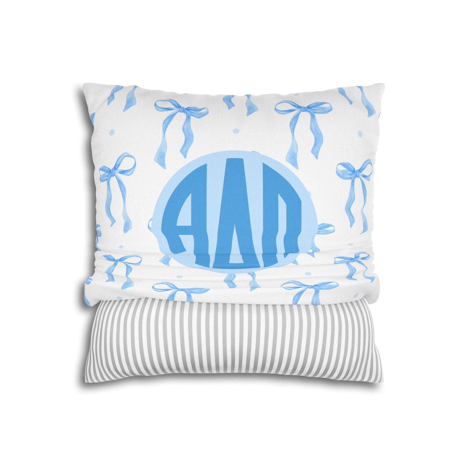 Alpha Delta Pi Bow Throw Pillow Cover - Ivy Society