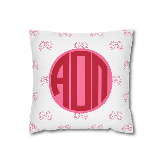 Alpha Omicron Pi Bow Pillow Cover - Ivy Society