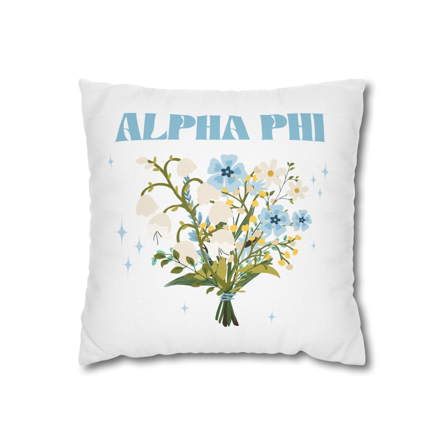 Alpha Phi Bouquet Throw Pillow Cover - Ivy Society
