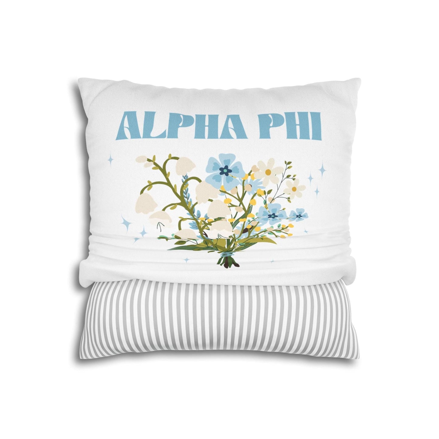 Alpha Phi Bouquet Throw Pillow Cover - Ivy Society