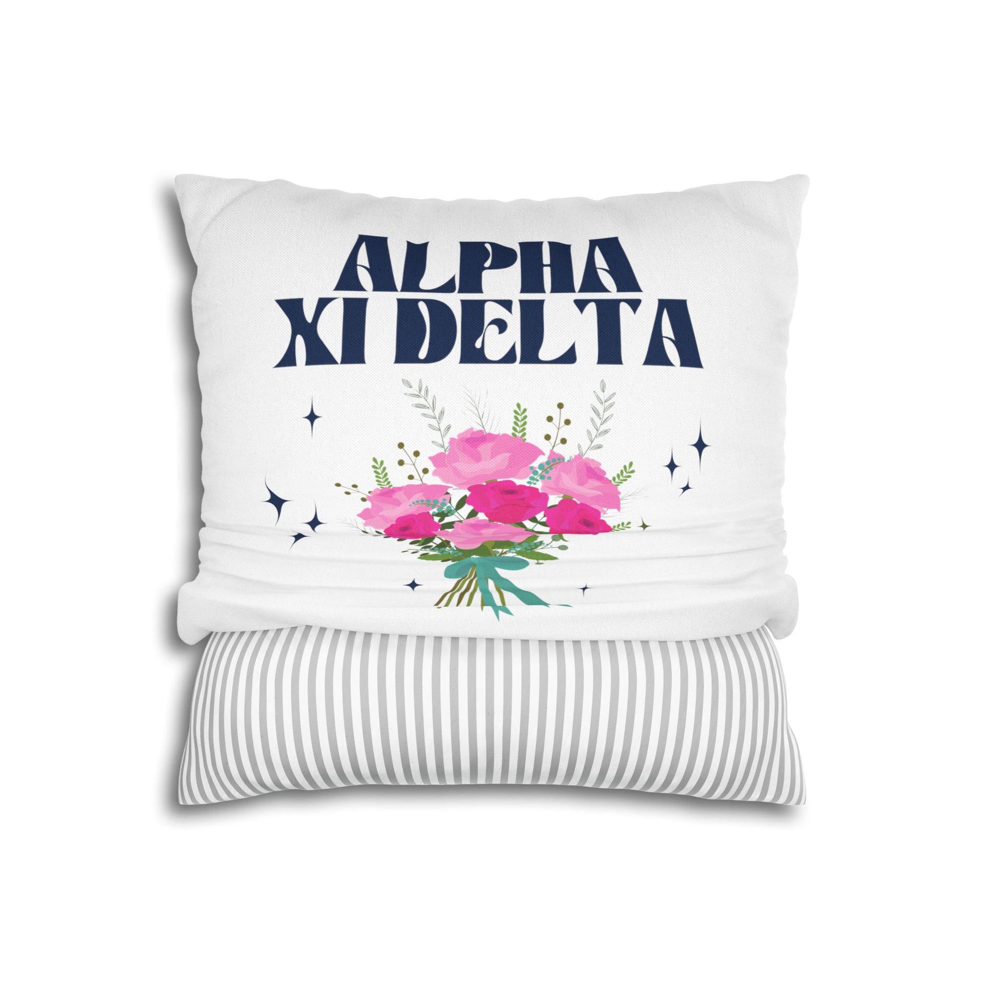 Alpha Xi Delta Bouquet Throw Pillow Cover - Ivy Society