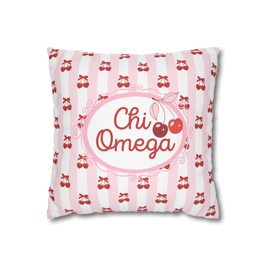 Chi Omega Cherry Pillow Cover - Ivy Society