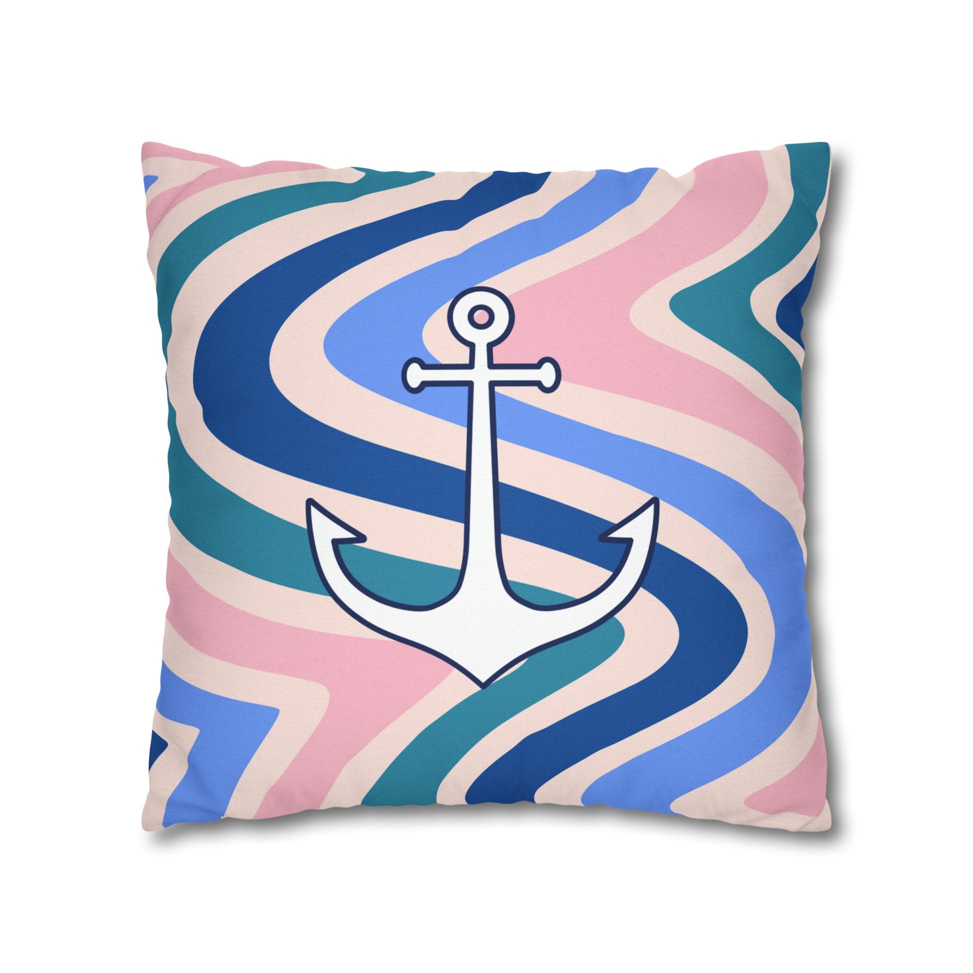Delta Gamma Wavy Throw Pillow Cover - Ivy Society