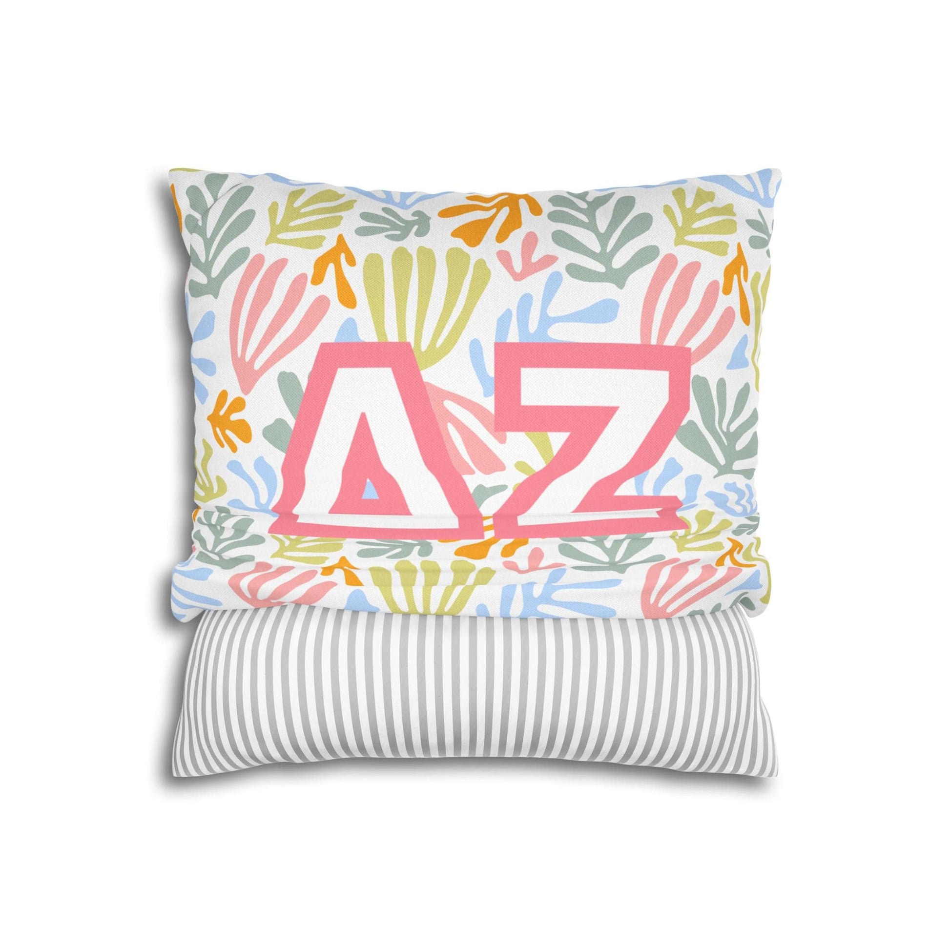 Delta Zeta Floral Throw Pillow Cover - Ivy Society