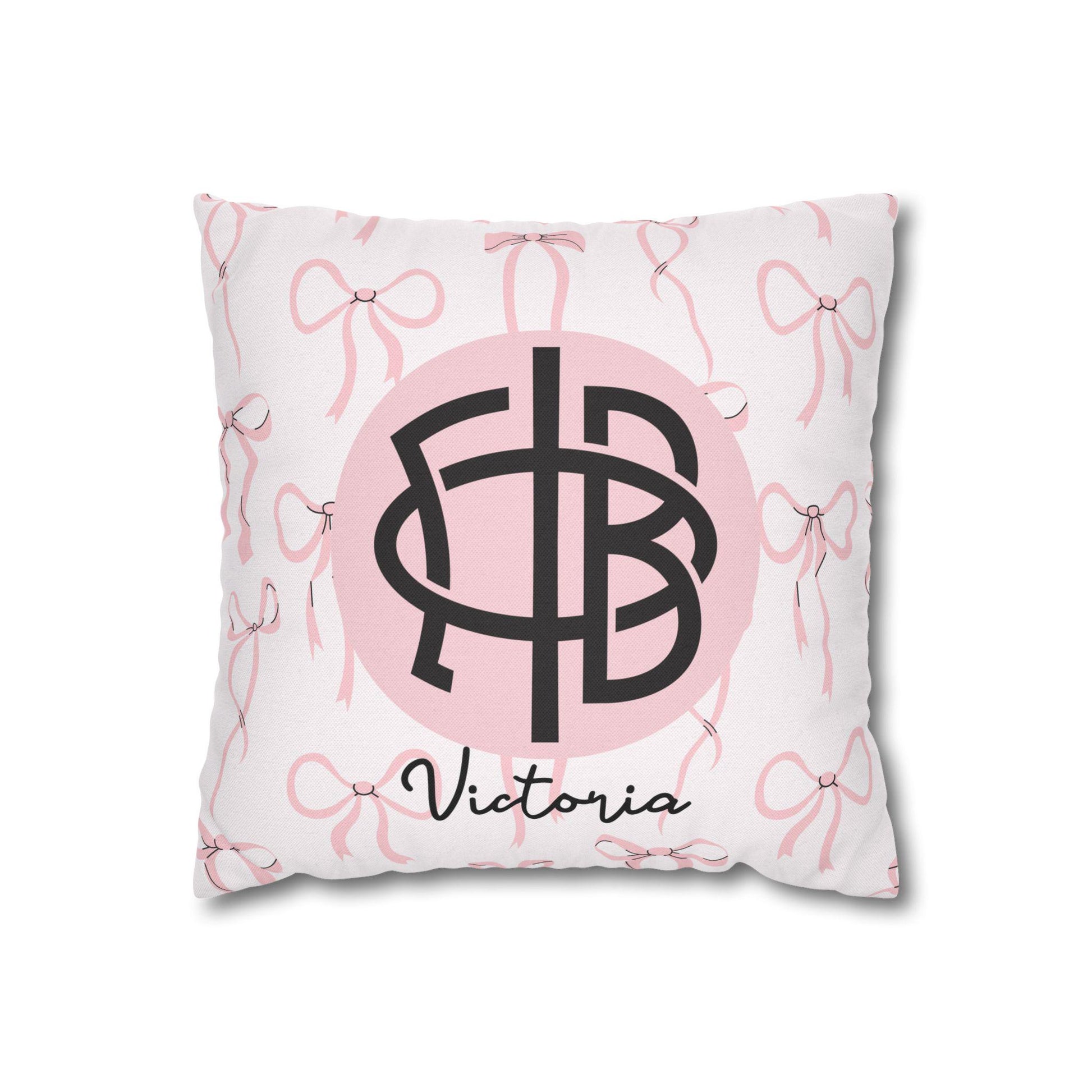 Gamma Phi Beta Personalized Bow Throw Pillow Cover - Ivy Society