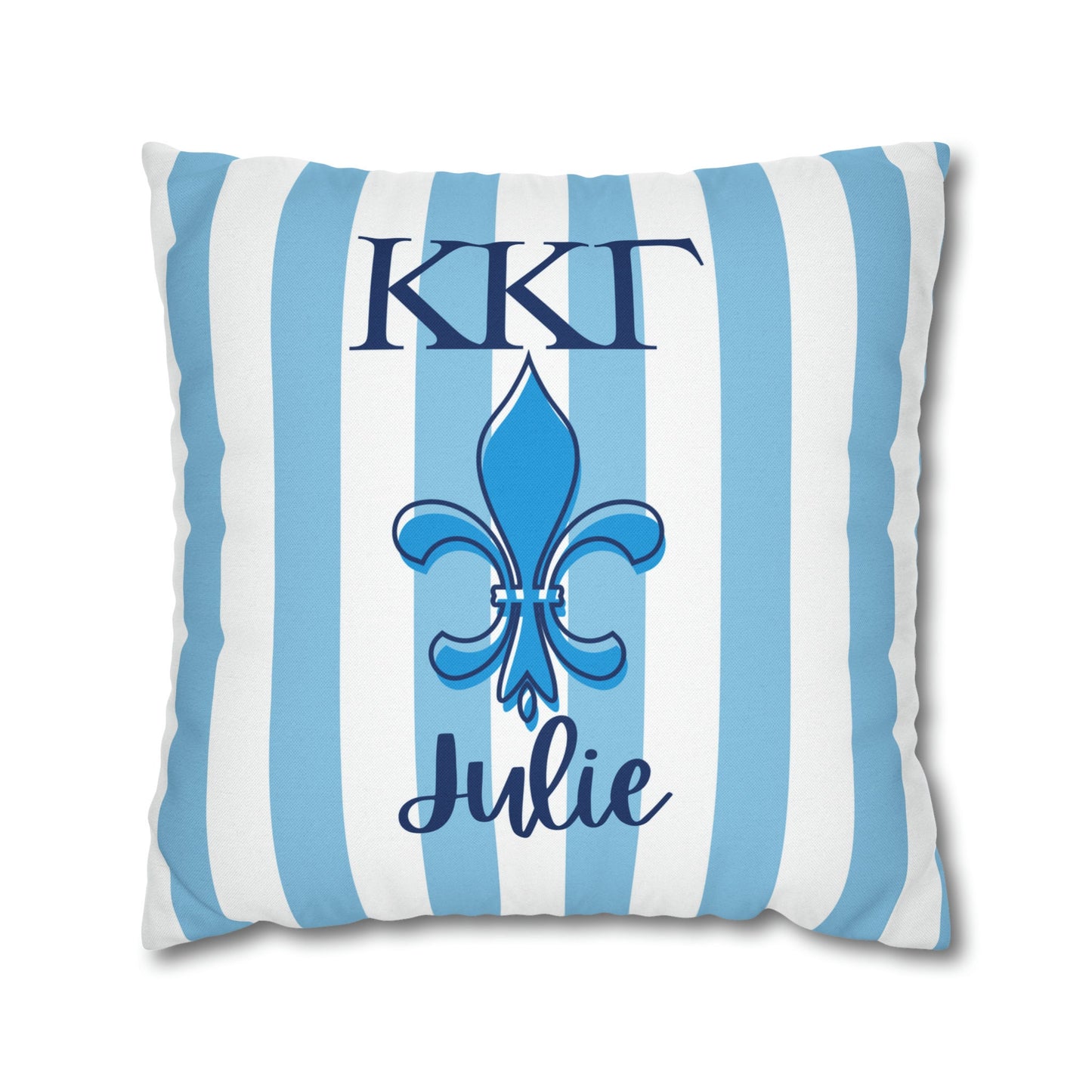 Kappa Kappa Gamma Personalized Fleur Dis Lis Pillow Cover - Ivy Society
