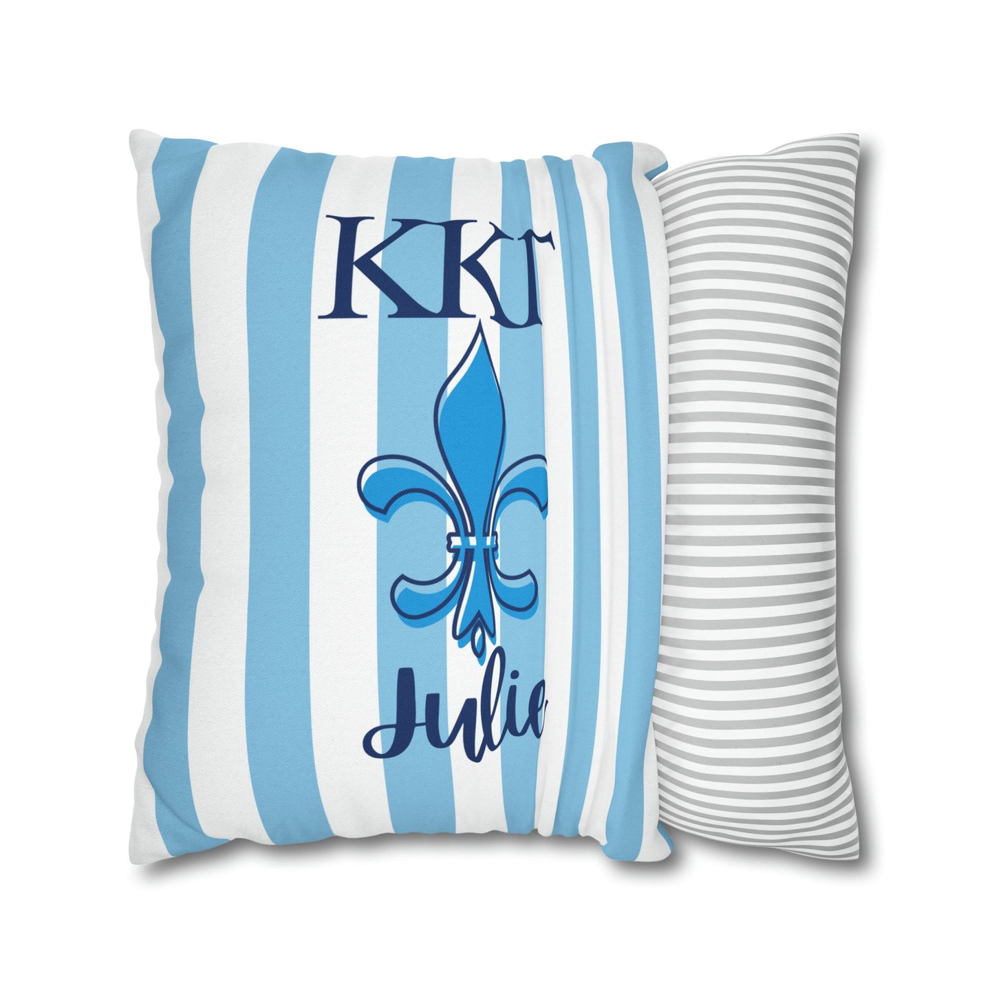 Kappa Kappa Gamma Personalized Fleur Dis Lis Pillow Cover - Ivy Society