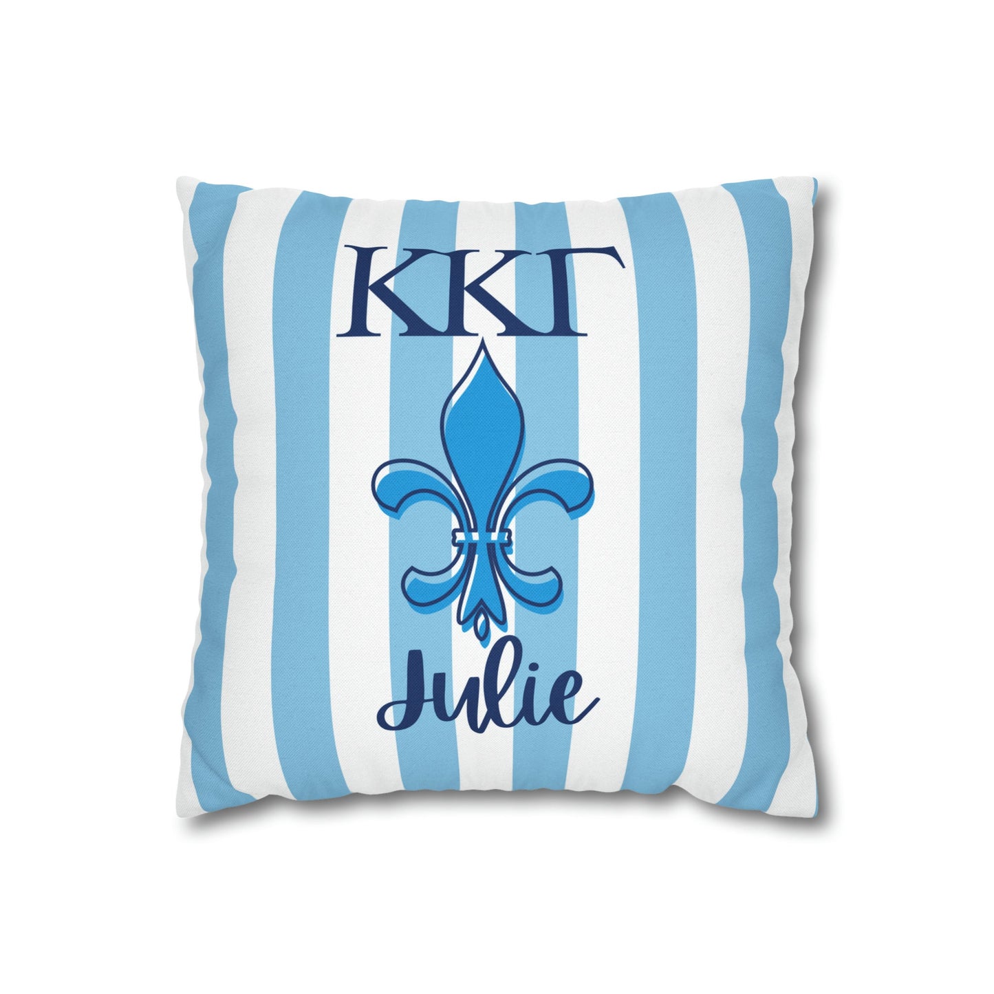 Kappa Kappa Gamma Personalized Fleur Dis Lis Pillow Cover - Ivy Society