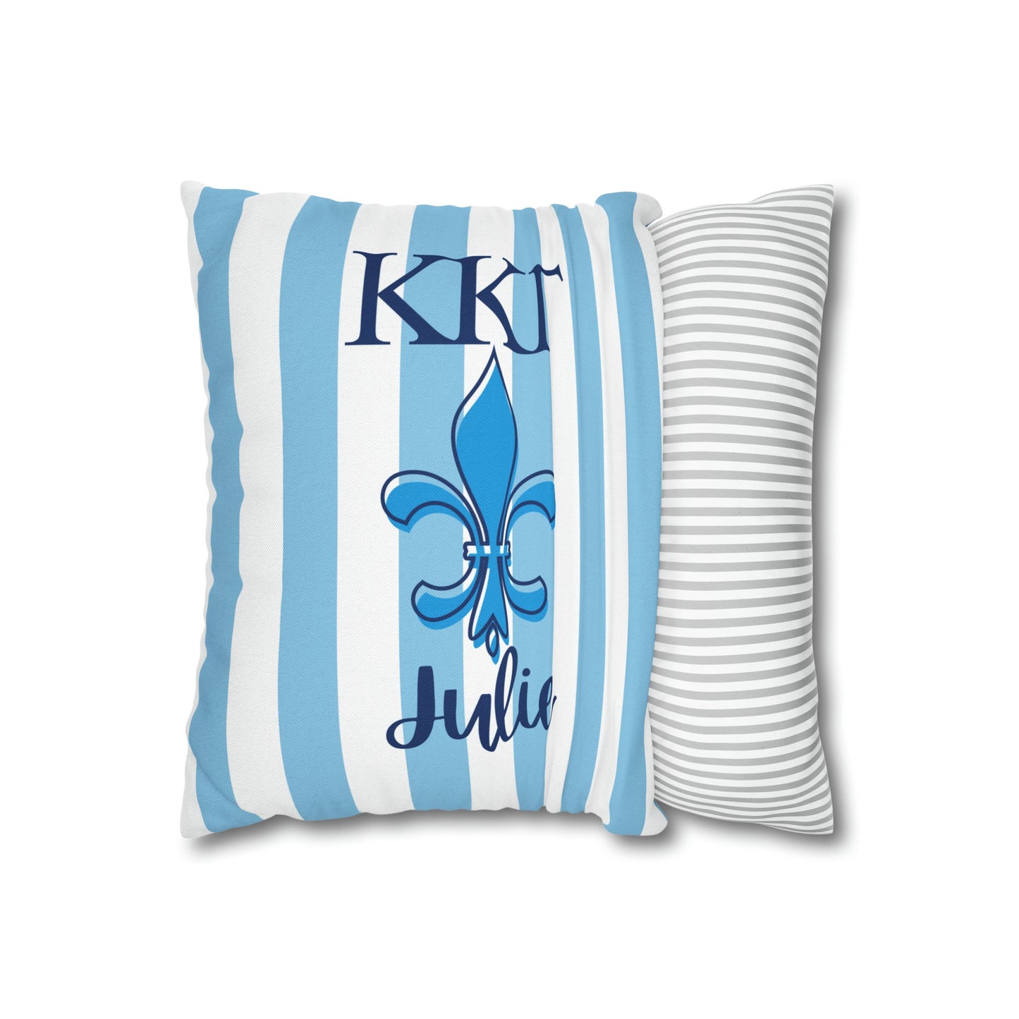 Kappa Kappa Gamma Personalized Fleur Dis Lis Pillow Cover - Ivy Society