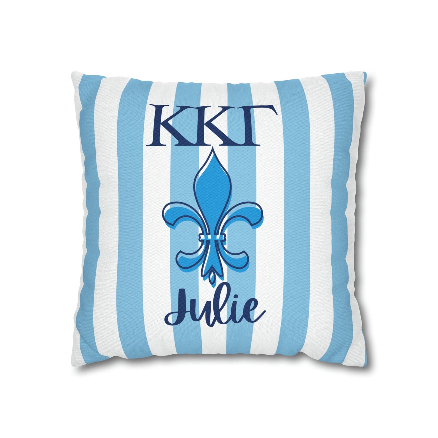 Kappa Kappa Gamma Personalized Fleur Dis Lis Pillow Cover - Ivy Society