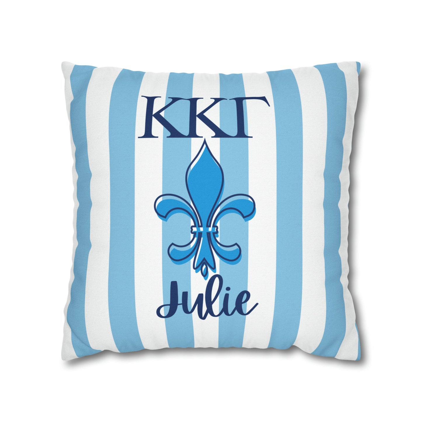 Kappa Kappa Gamma Personalized Fleur Dis Lis Pillow Cover - Ivy Society