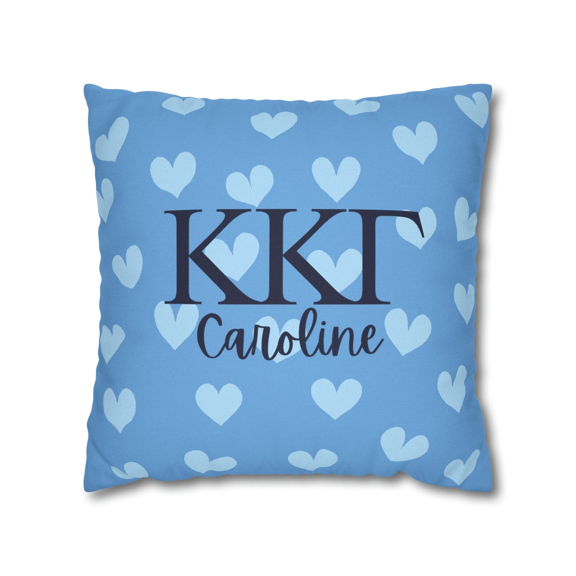 Kappa Kappa Gamma Personalized Heart Pillow Cover - Ivy Society