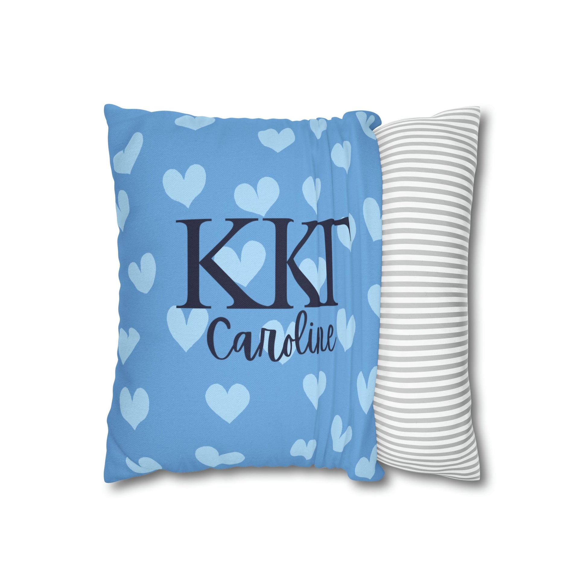 Kappa Kappa Gamma Personalized Heart Pillow Cover - Ivy Society