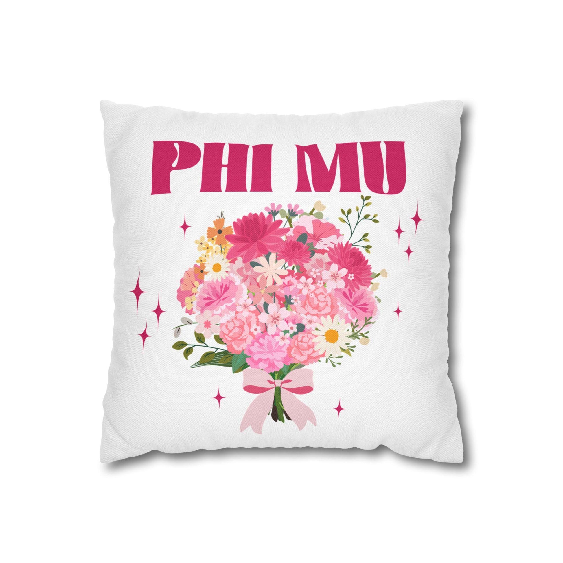 Phi Mu Bouquet Pillow Cover - Ivy Society