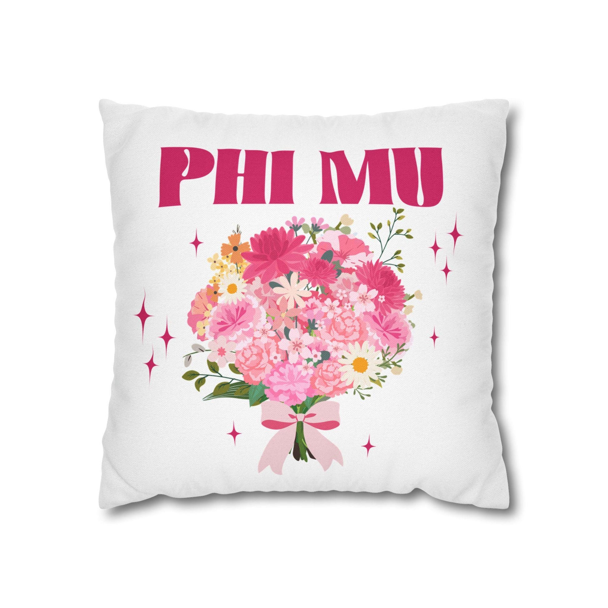 Phi Mu Bouquet Pillow Cover - Ivy Society