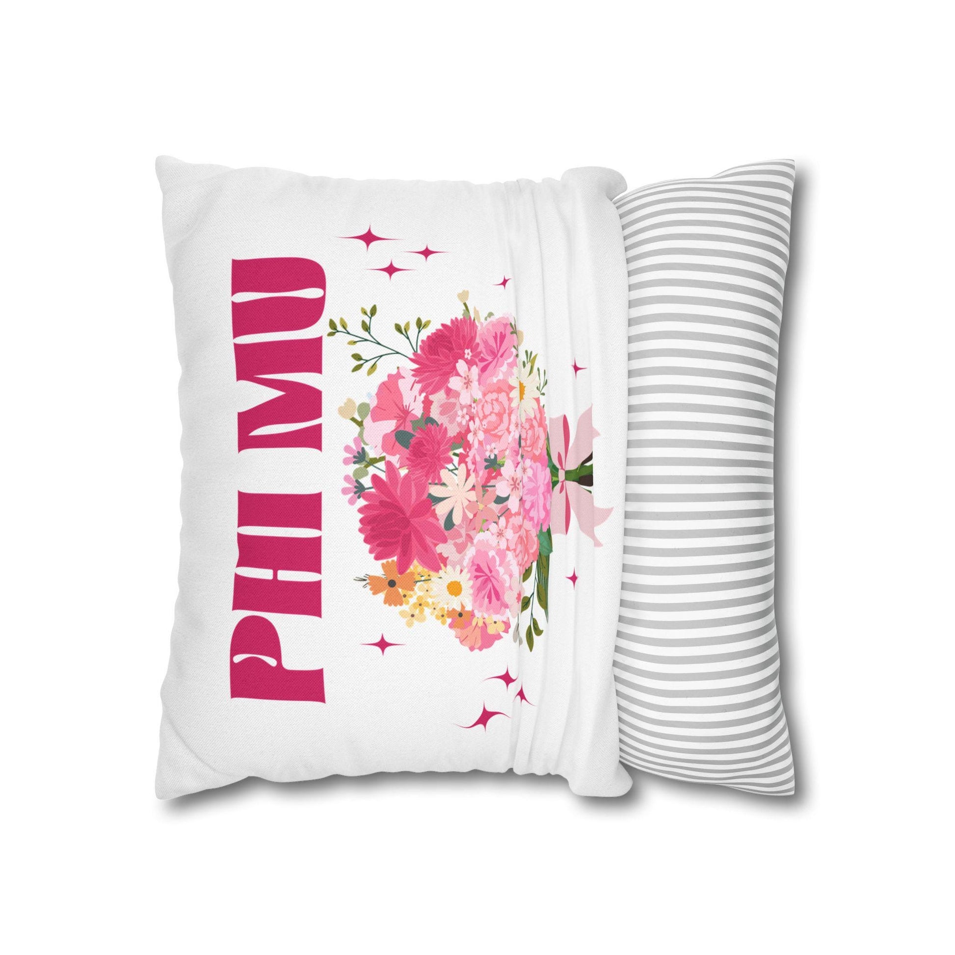 Phi Mu Bouquet Pillow Cover - Ivy Society