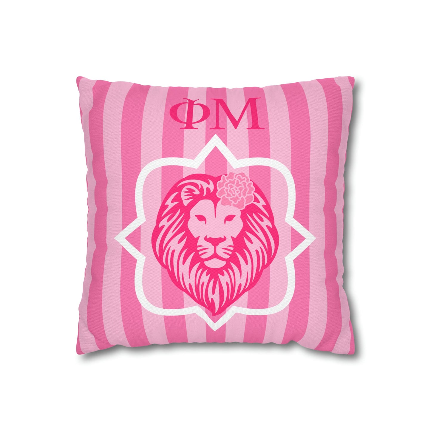Phi Mu Lion Stripe Pillow Case - Ivy Society